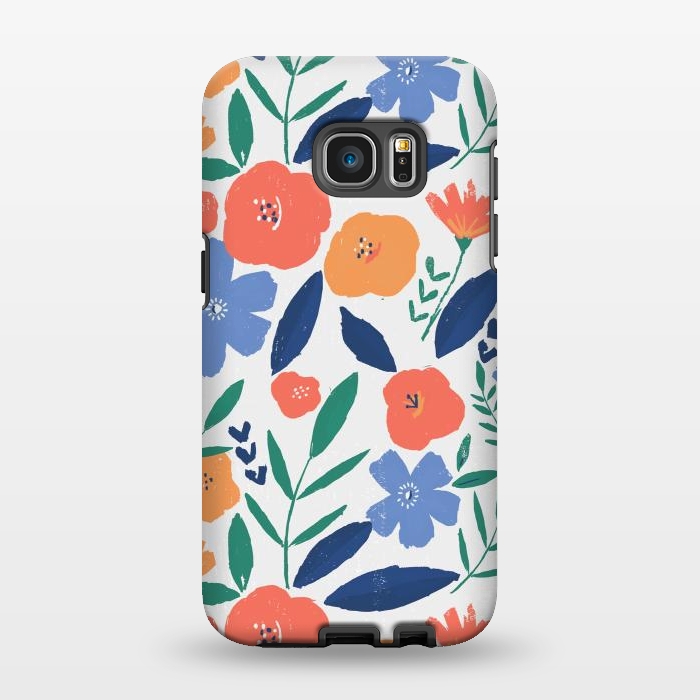 Galaxy S7 EDGE StrongFit bold minimal flower pattern by lauradidthis