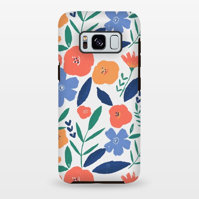 Galaxy S8 plus StrongFit bold minimal flower pattern by lauradidthis