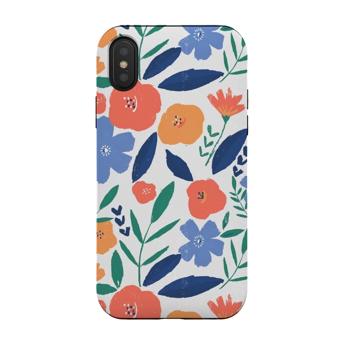iPhone Xs / X StrongFit bold minimal flower pattern by lauradidthis