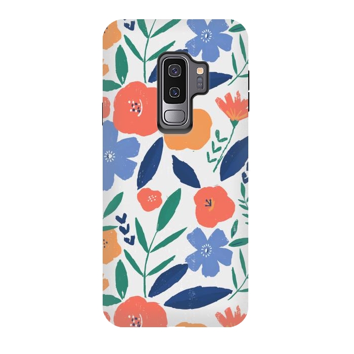 Galaxy S9 plus StrongFit bold minimal flower pattern by lauradidthis