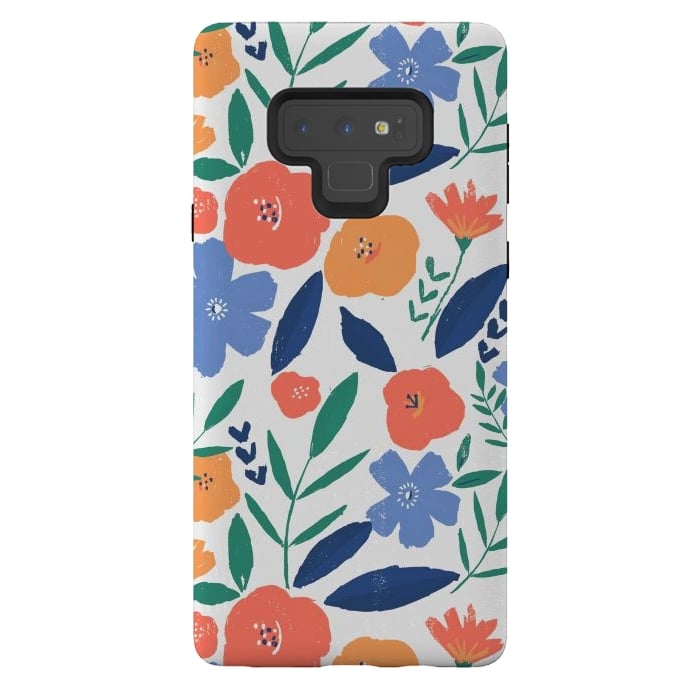 Galaxy Note 9 StrongFit bold minimal flower pattern by lauradidthis