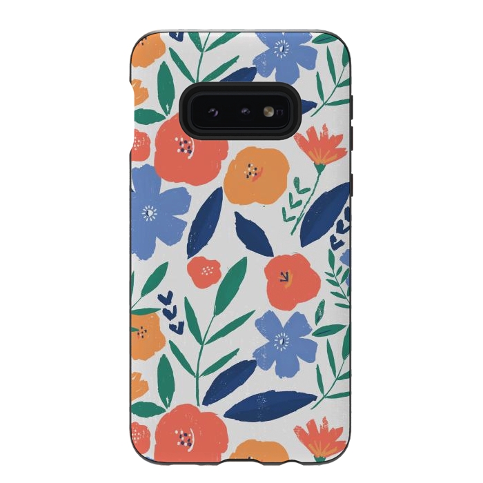 Galaxy S10e StrongFit bold minimal flower pattern by lauradidthis