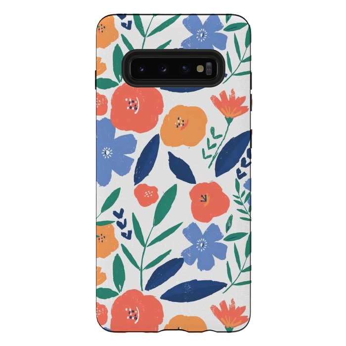 Galaxy S10 plus StrongFit bold minimal flower pattern by lauradidthis