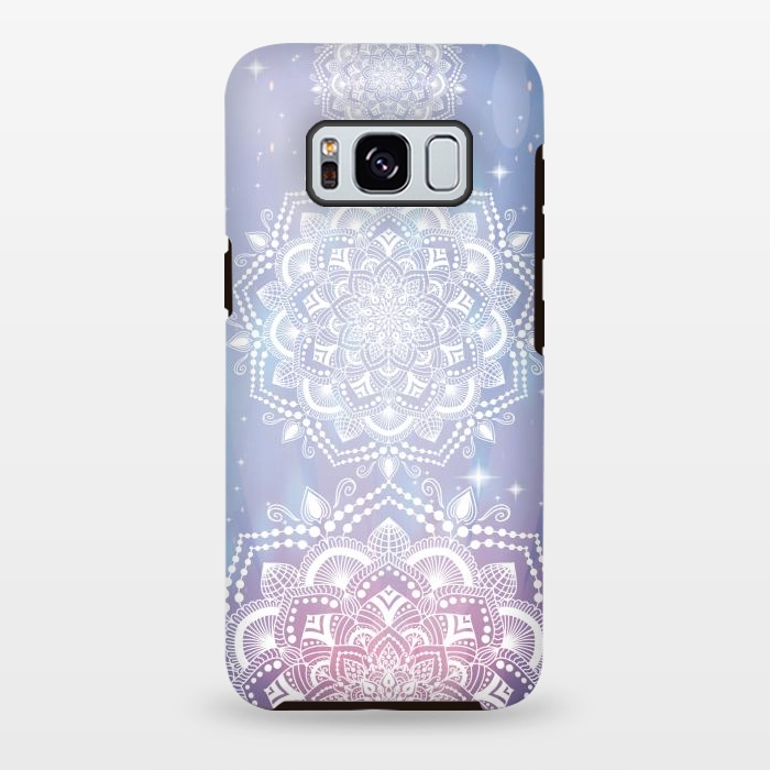 Galaxy S8 plus StrongFit Purple sparkling mandala by Jms