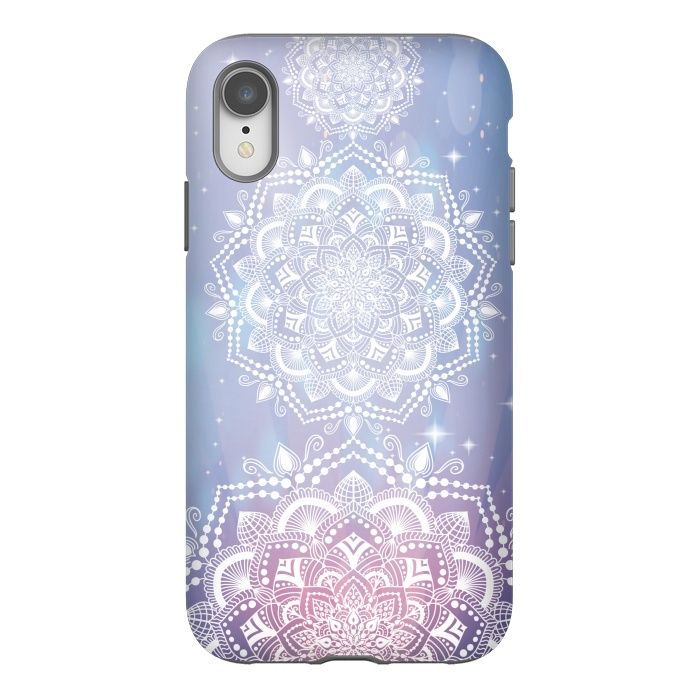 iPhone Xr StrongFit Purple sparkling mandala by Jms