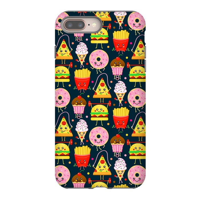 iPhone 7 plus StrongFit Fit Fast Food (Navy)  by Tigatiga