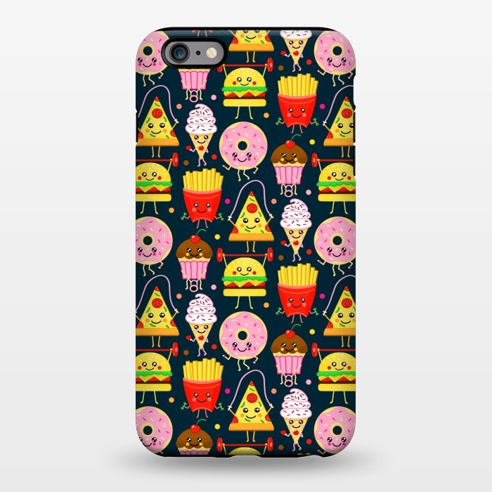 iPhone 6/6s plus StrongFit Fit Fast Food (Navy)  by Tigatiga