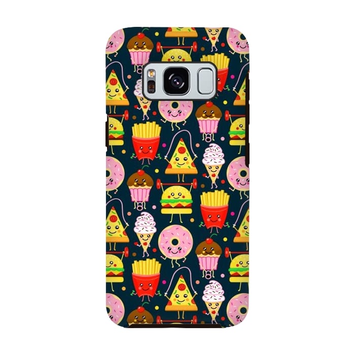 Galaxy S8 StrongFit Fit Fast Food (Navy)  by Tigatiga