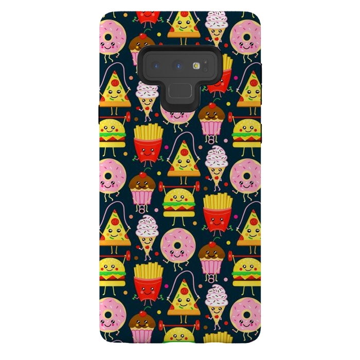 Galaxy Note 9 StrongFit Fit Fast Food (Navy)  by Tigatiga