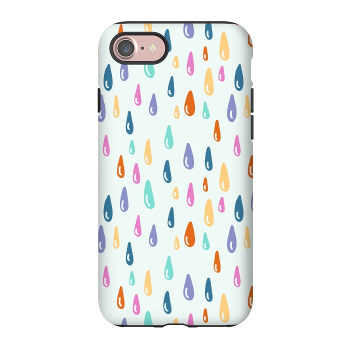 iPhone 7 StrongFit Rainbow Raindrops by Melissa Pedersen
