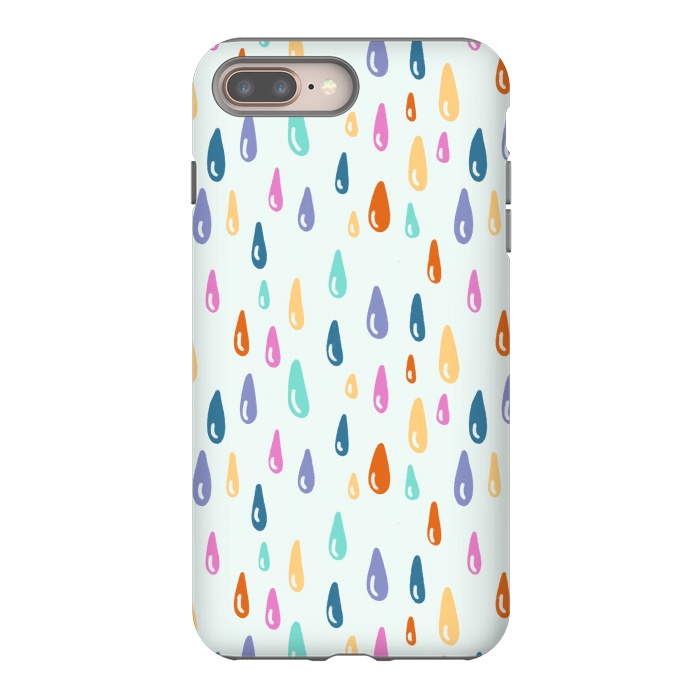 iPhone 7 plus StrongFit Rainbow Raindrops by Melissa Pedersen