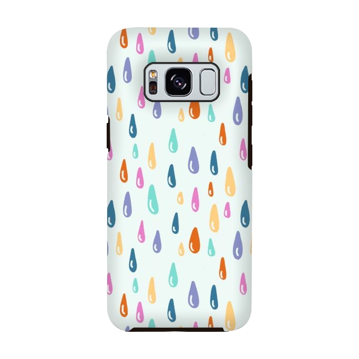 Galaxy S8 StrongFit Rainbow Raindrops by Melissa Pedersen