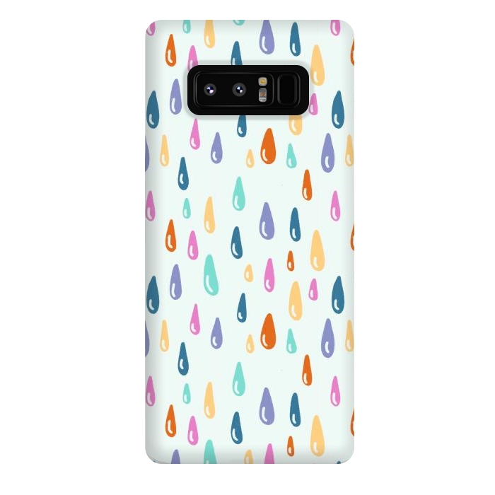 Galaxy Note 8 StrongFit Rainbow Raindrops by Melissa Pedersen