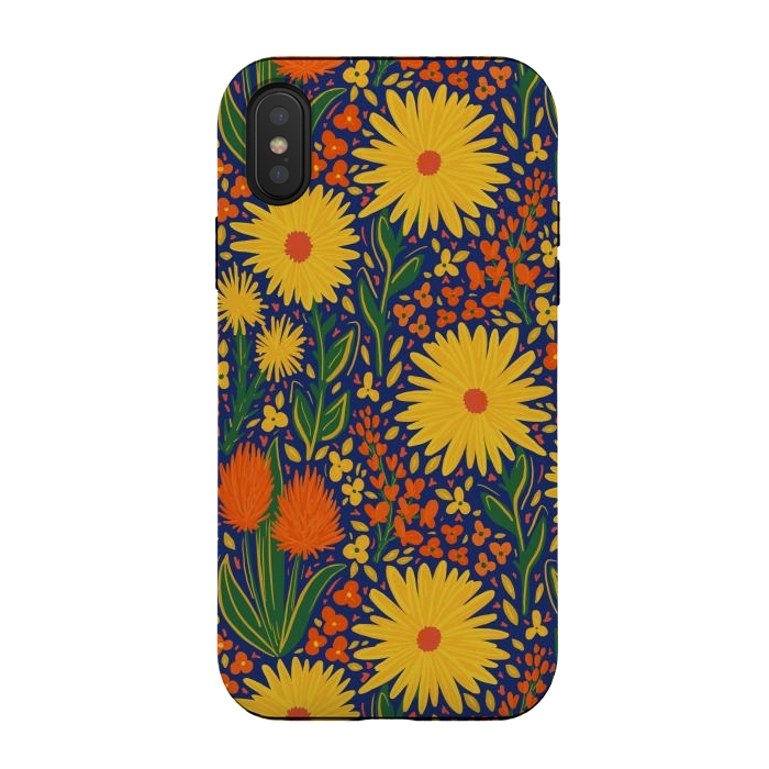 iPhone Xs / X StrongFit Summer Wildflowers by Melissa Pedersen