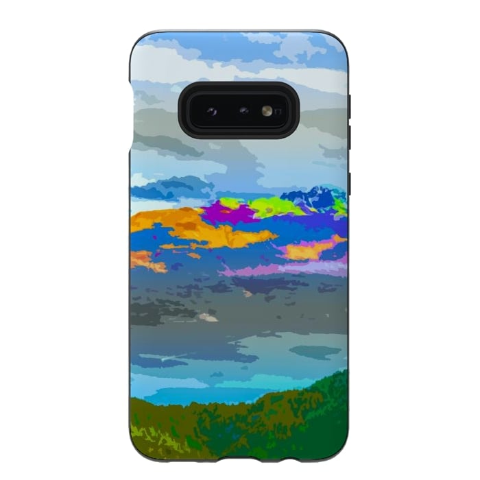 Galaxy S10e StrongFit Mountain Color by Creativeaxle