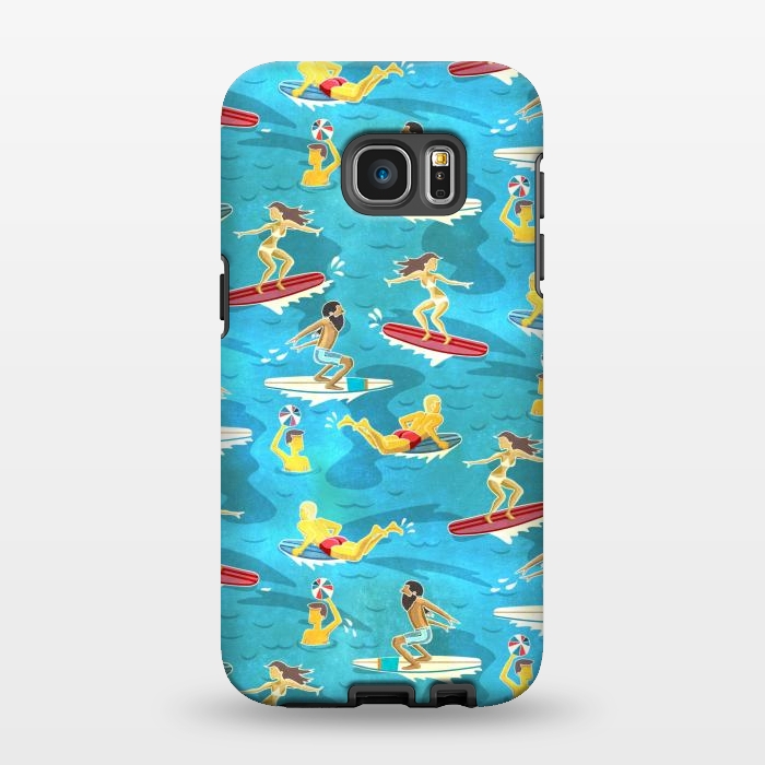 Galaxy S7 EDGE StrongFit Old School Surf by gingerlique