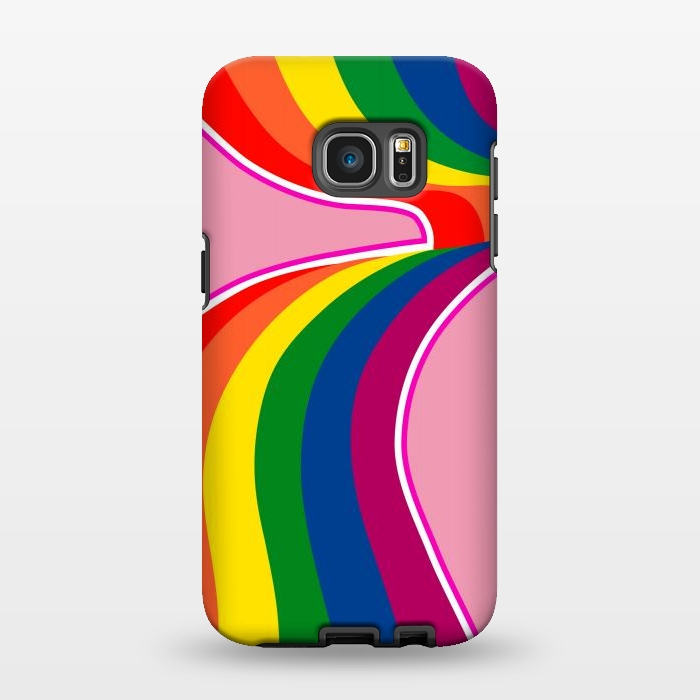 Galaxy S7 EDGE StrongFit arco-iris pop by Carolina Escobar Sánchez