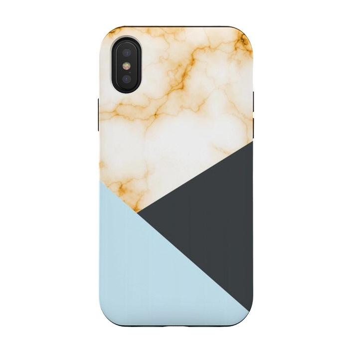 iPhone Xs / X StrongFit Orange Marble II by Creativeaxle