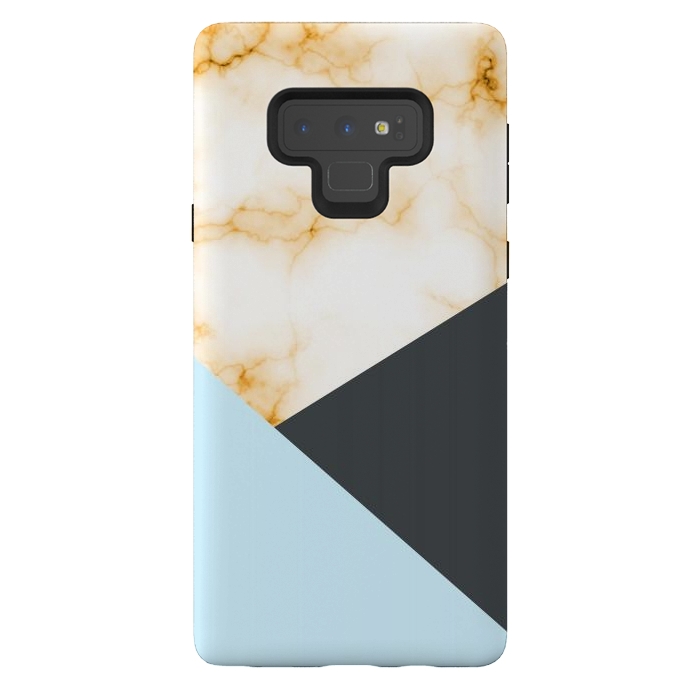 Galaxy Note 9 StrongFit Orange Marble II by Creativeaxle