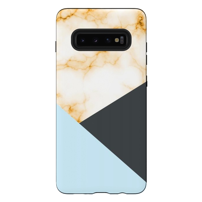 Galaxy S10 plus StrongFit Orange Marble II by Creativeaxle