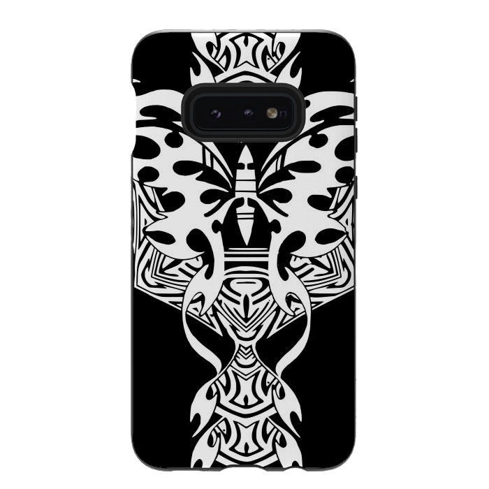 Galaxy S10e StrongFit Tribal butterfly  by Josie