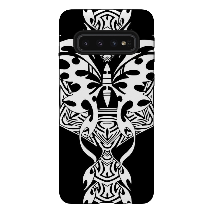 Galaxy S10 StrongFit Tribal butterfly  by Josie