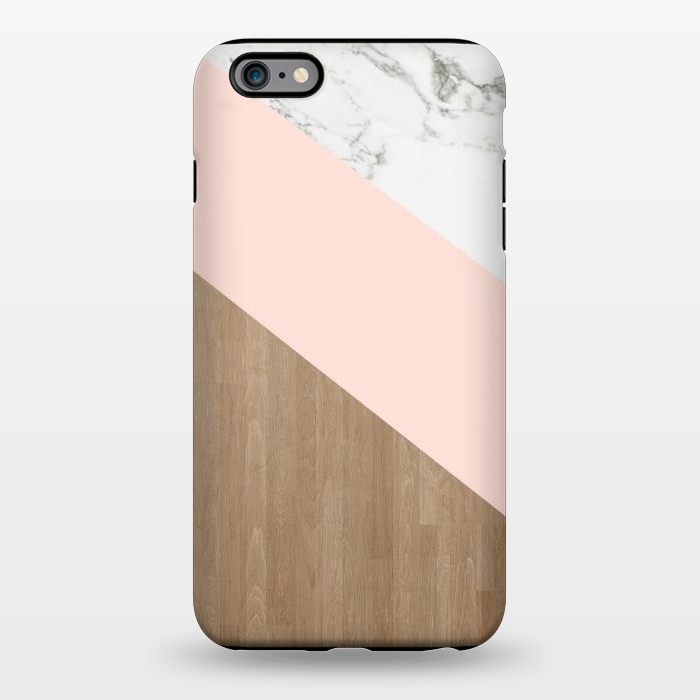 iPhone 6/6s plus StrongFit Wood PinK Marble by ''CVogiatzi.