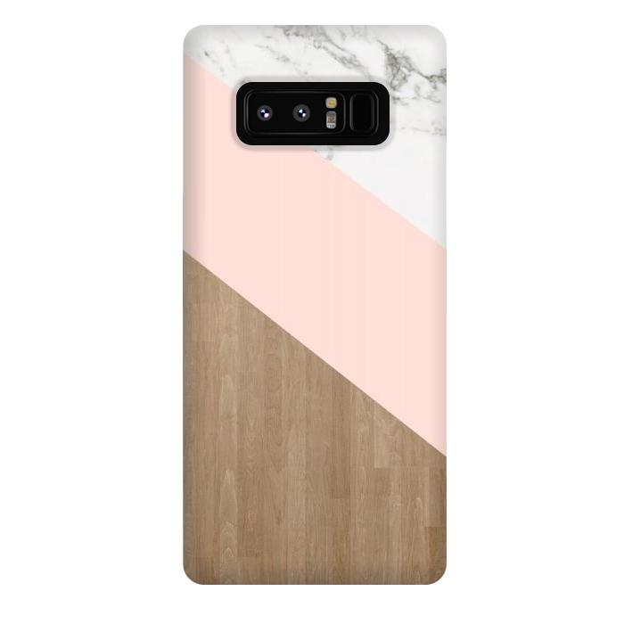Galaxy Note 8 StrongFit Wood PinK Marble by ''CVogiatzi.