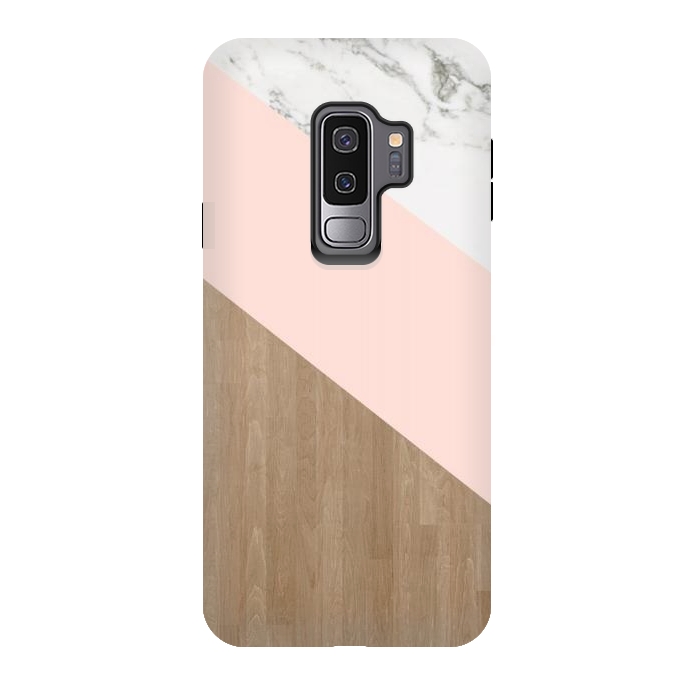 Galaxy S9 plus StrongFit Wood PinK Marble by ''CVogiatzi.