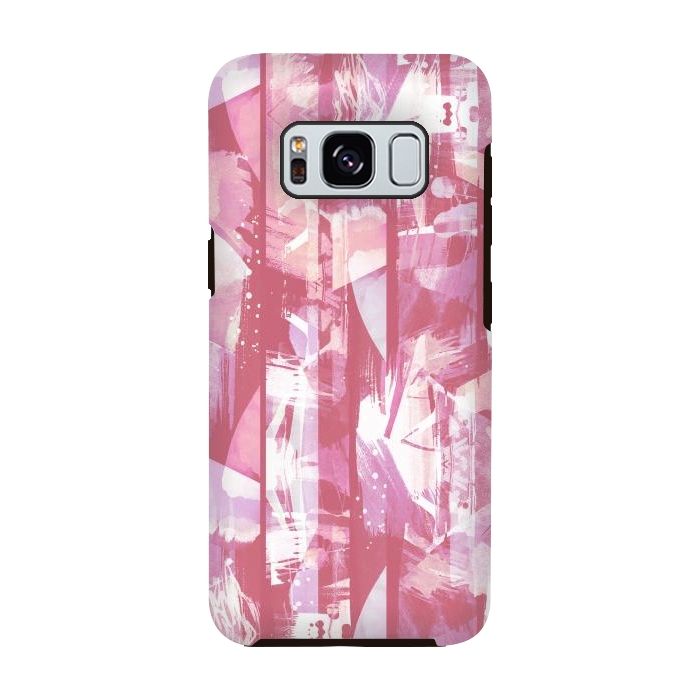Galaxy S8 StrongFit Pastel watercolor brushed stripes by Oana 