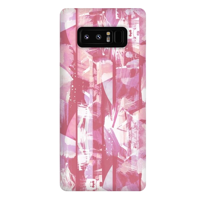 Galaxy Note 8 StrongFit Pastel watercolor brushed stripes by Oana 