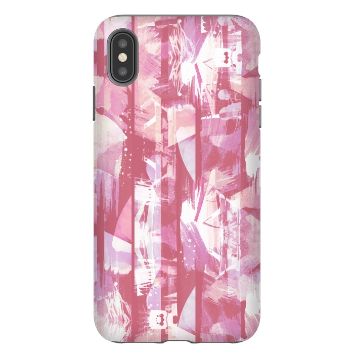 iPhone Xs Max StrongFit Pastel watercolor brushed stripes by Oana 