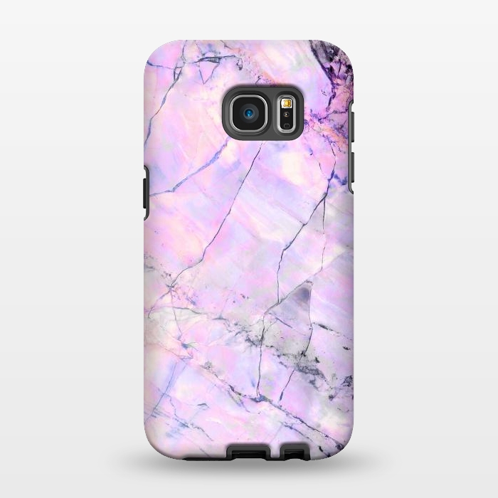 Galaxy S7 EDGE StrongFit Iridescent pastel marble by Oana 