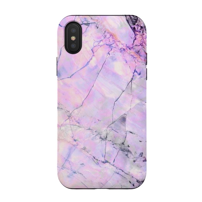 iPhone Xs / X StrongFit Iridescent pastel marble by Oana 