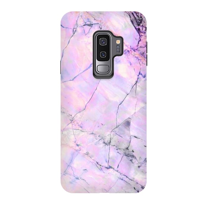 Galaxy S9 plus StrongFit Iridescent pastel marble by Oana 
