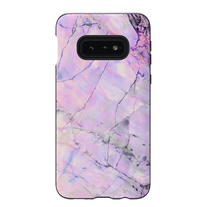 Galaxy S10e StrongFit Iridescent pastel marble by Oana 