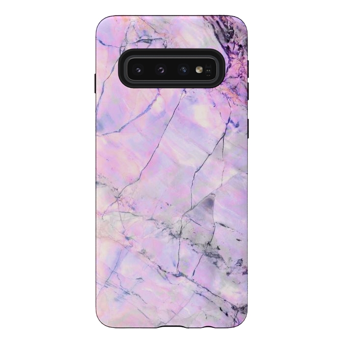 Galaxy S10 StrongFit Iridescent pastel marble by Oana 