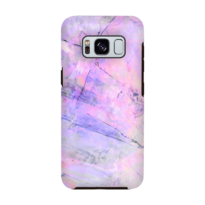 Galaxy S8 StrongFit Purple pink pastel marble by Oana 