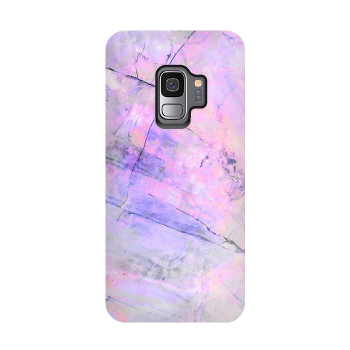 Galaxy S9 StrongFit Purple pink pastel marble by Oana 