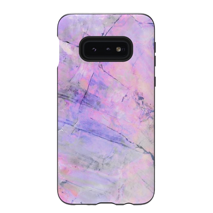 Galaxy S10e StrongFit Purple pink pastel marble by Oana 
