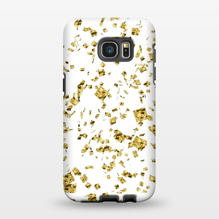 Galaxy S7 EDGE StrongFit Gold Flakes by Ashley Camille