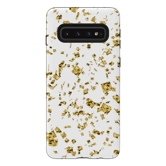 Galaxy S10 StrongFit Gold Flakes by Ashley Camille