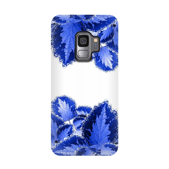 Galaxy S9 StrongFit Blue Flowers by Ashley Camille