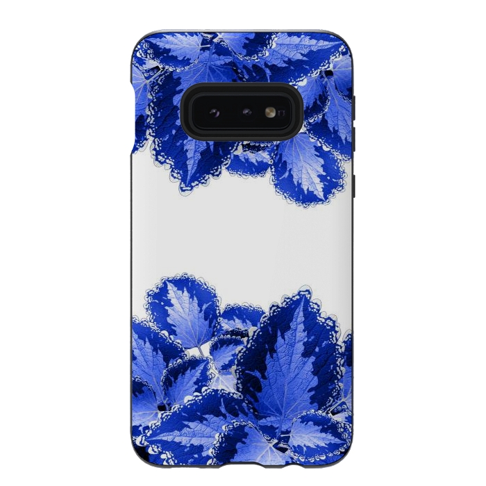 Galaxy S10e StrongFit Blue Flowers by Ashley Camille