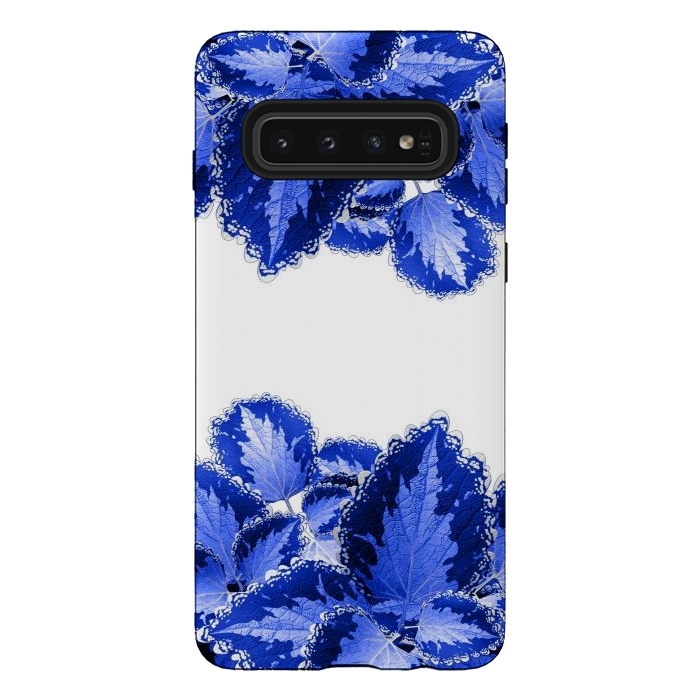 Galaxy S10 StrongFit Blue Flowers by Ashley Camille