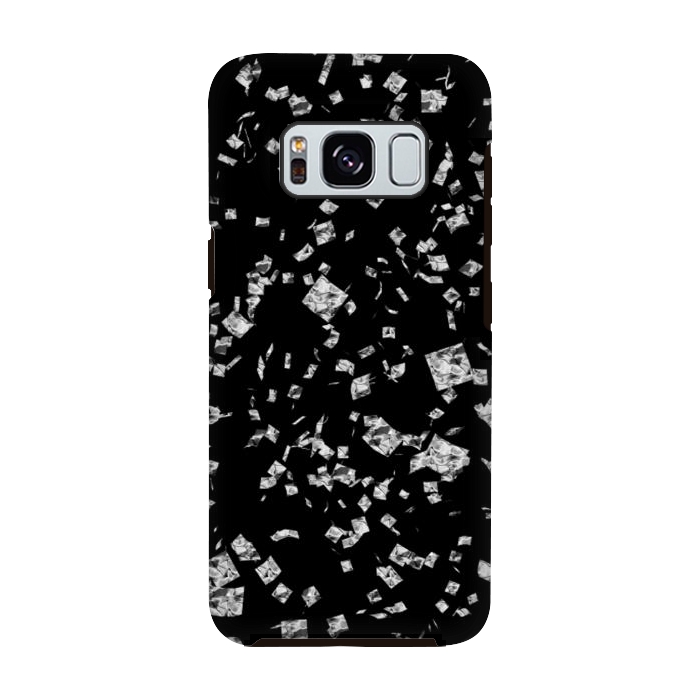 Galaxy S8 StrongFit Silver Flakes by Ashley Camille