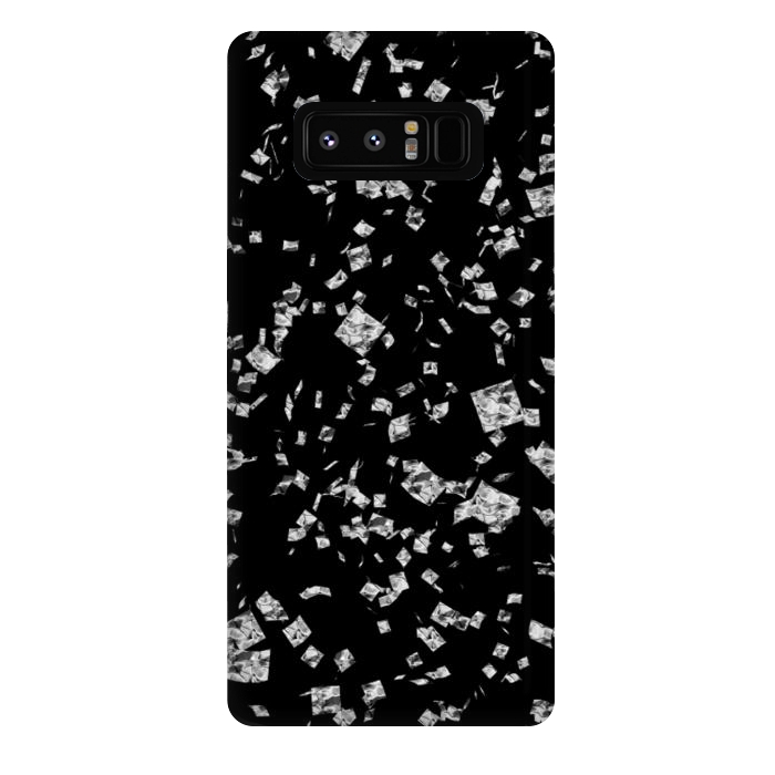 Galaxy Note 8 StrongFit Silver Flakes by Ashley Camille