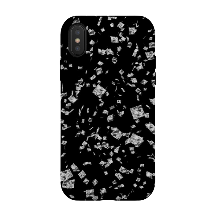 iPhone Xs / X StrongFit Silver Flakes by Ashley Camille