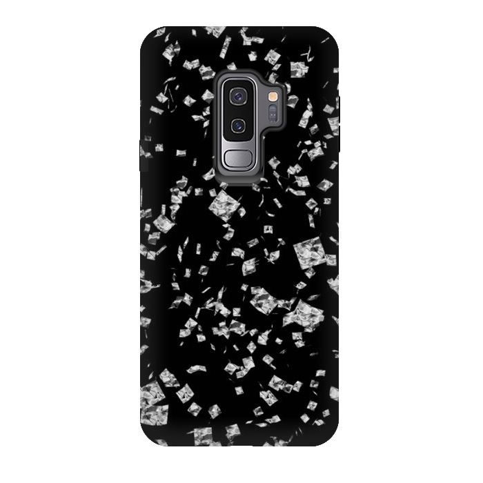 Galaxy S9 plus StrongFit Silver Flakes by Ashley Camille