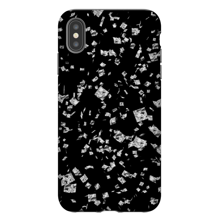iPhone Xs Max StrongFit Silver Flakes by Ashley Camille